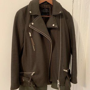 All Saints Wool Moto Jacket